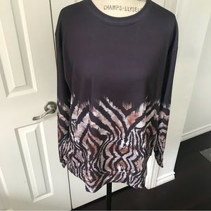 Animal Print Long Sleeve Pullover